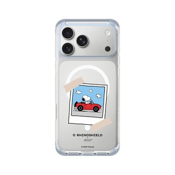 iPhone 17 Pro Max ClearX (MagSafe 兼容) 冰透藍 - 史努比 Snoopy - 拍立得-一起去兜風