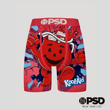 【PSD Underwear 官方旗艦店】 KOOL AID- 平口四角褲-酷愛飲料-紅色