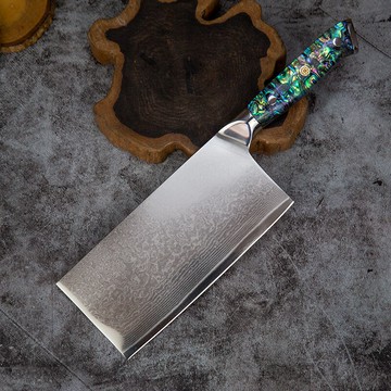 大馬士革VG10鋼切菜刀家用鋒利切片切肉刀具廚房廚師專用中式菜刀