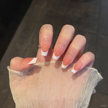 💟加一手工甲💅🏻2025爆款奶白純法式美甲穿戴式顯白精品手工穿戴甲甲片高級感10片純手工穿戴甲 CUAA