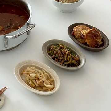 韓國 polaathome Earth 大地系列 橢圓餐盤（三色） - 象牙白