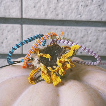 == 編織手環✕防水南美蠟線==【竹結】