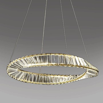 不鏽鋼水晶三色變光84W吊燈 F97-51-5036