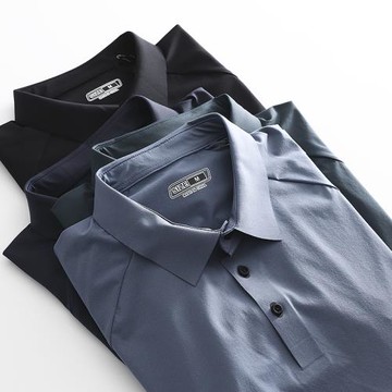 ODM公司出品立體裁剪男士運動休閑無痕壓膠polo衫順滑垂感短袖T恤