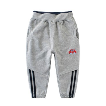 27KIDS - 純棉長褲-27號小車-灰色