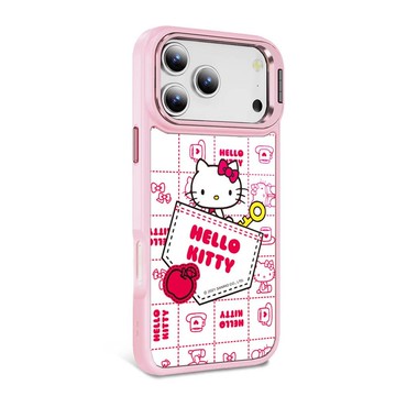 三麗鷗iPhone 全系列軍規防摔合金框隱形立架手機殼-口袋凱蒂