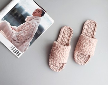 米色羊毛房間拖鞋室內拖鞋女士禮物