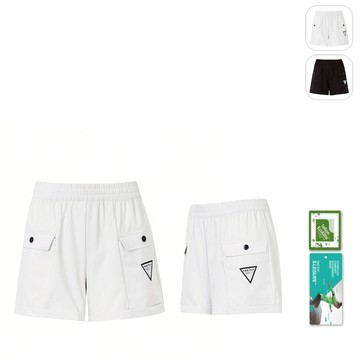 【FILA】女性 防潑水 平織短褲-淺灰 5SHY-1110-GY