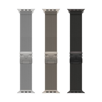 YUNMI Apple Watch Series S10/S11 通用 精鋼編織米蘭尼斯錶帶 免裁剪金屬錶帶 腕帶（42mm/46mm）