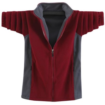 秋冬季新款男士夾克加大碼開衫立領肥佬抓絨衛衣加厚外套中年男裝