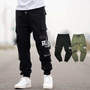 【NB1853J】側邊文字多口袋縮口褲工作褲長褲休閒褲(UC6728)