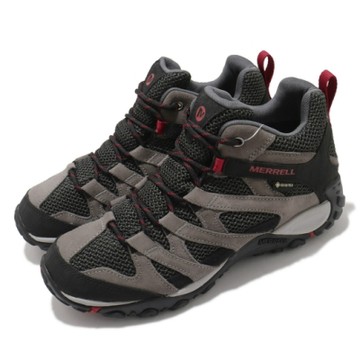 Merrell 戶外鞋 Alverstone Mid GTX 男鞋 登山 越野 支撐 穩定 避震 防水 灰 黑 ML036209