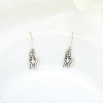 【Angel & Me】二哈 哈士奇 狗 s925純銀 耳環 耳夾 生日 情人節 畢業 寵物 禮物