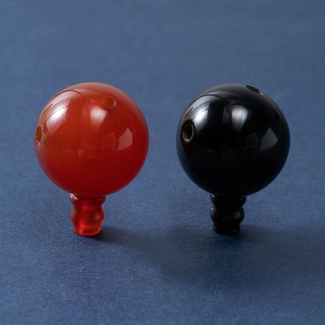 簡修行天然紅瑪瑙三通佛頭手串套裝黑瑪瑙手工DIY108佛珠念珠配件