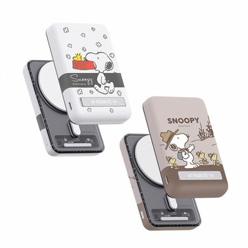 隔日到貨🚚【正版授權】SNOOPY史努比 晶磁系列 迷你磁吸無線充行動電源 5000mAh/10000mAh 磁吸行動充