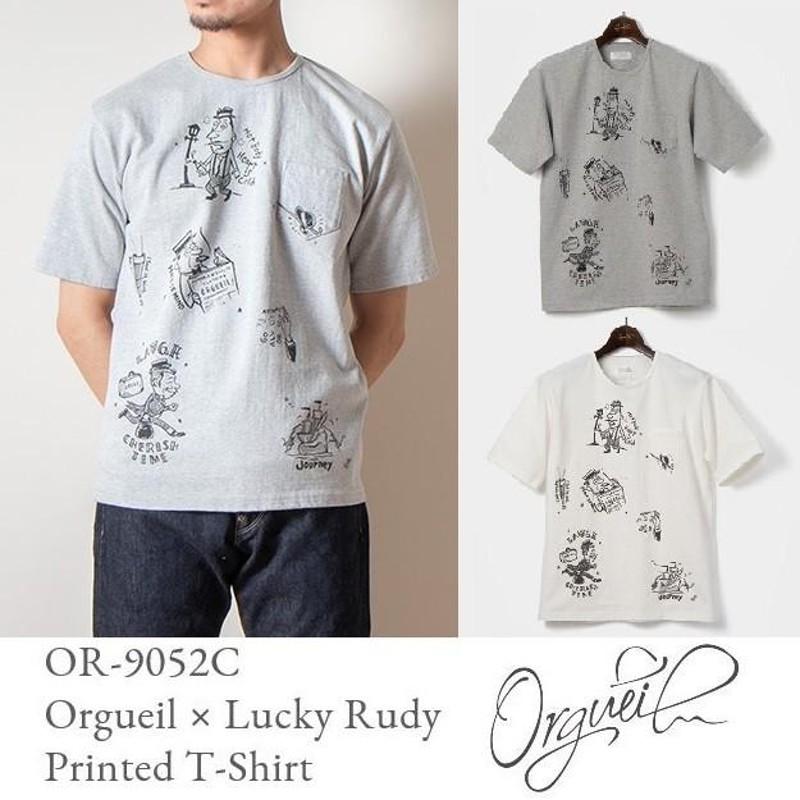 オルゲイユ 通販 ORGUEIL Crew Neck Printed T-Shirt OR-9052C