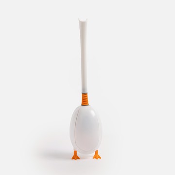 潛水鴨雙材質馬桶刷附無痕貼-白色