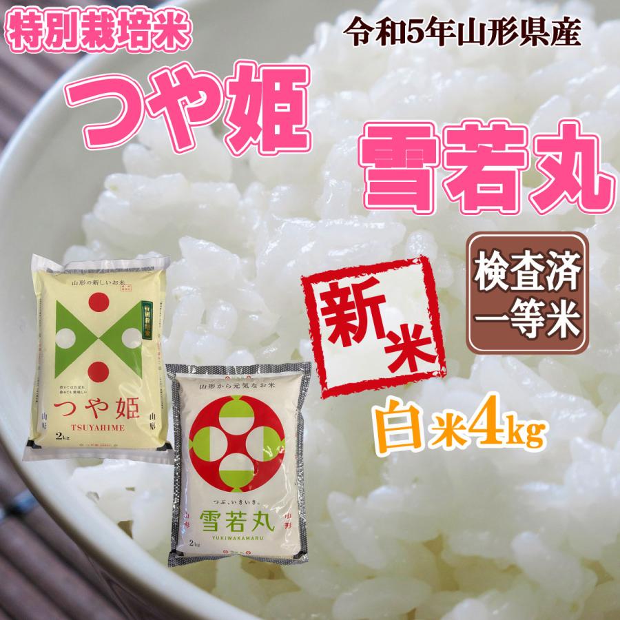 令和5年産 新米 送料無料 山形県産 つや姫2キロ 山形県産 雪若丸 2キロ 姉弟セット