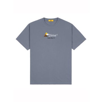 潮物Woo Dime Tee 夏季火山印花美式純棉寬松圓領短袖T恤男女潮牌