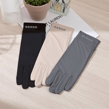 冰透加長掀蓋手套(笑臉)-多色任選