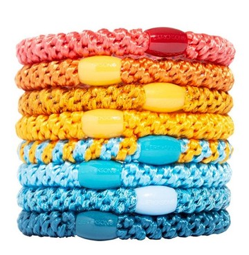 美國 L. Erickson 彈力髮圈-Fruit Punch 粗款髮圈 原裝8入 不咬髮 名牌髮圈＊夏日微風＊