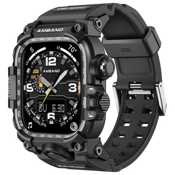 AmBand Apple Watch 專用保護殼 ❘ M3 美國鋼鐵特攻軍規 黑色TPU 錶帶 ❘ 46mm - Apple Watch 10