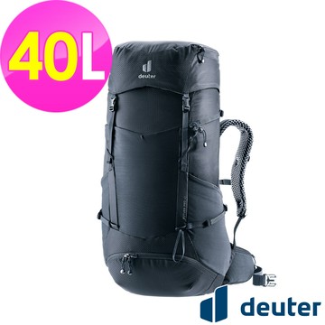 【deuter 德國】FUTURA PRO透氣網架背包/健行包40L(3401526黑/三面式透氣彈性網架/正常版型)