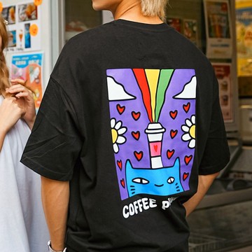 【CREEPS】Coffee Power 寬鬆重磅印花T恤