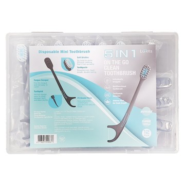 Luveta 樂唯他 五合一 OTG 旅行牙刷 附牙膏 12支  66g  1盒