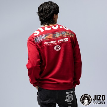 【新品官網獨家↘新年價㊣▵】山海異獸滿版感溫變色剪接長TEE(暗紅) - BLUE WAY 地藏小王