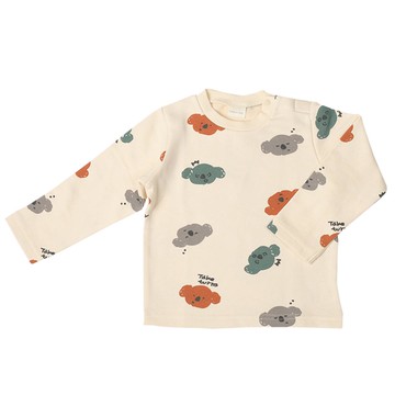 akachan honpo - 長袖休閒上衣-圖案-灰色