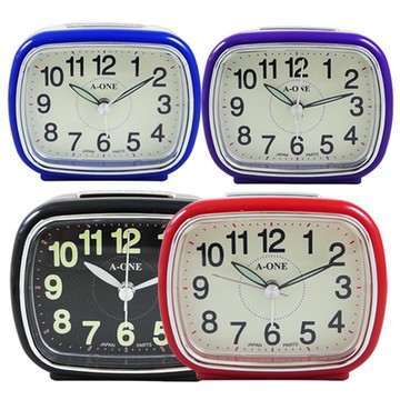 A ONE 大數字夜光靜音貪睡鬧鐘 TG-0147 (4色)