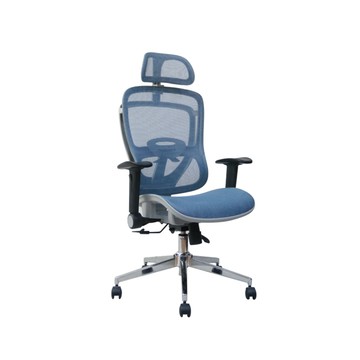 台灣製造 SGS認證 EL-68 透氣辦公椅-藍（50*70*126cm）_廠商直送