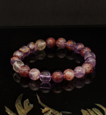 紫幽靈 10mm 手鍊 ( Purple Phantom Quartz 10mm Bracelet )