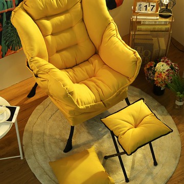 懶人沙發椅現代簡約家用臥室學生宿舍電腦椅陽臺靠背躺椅單人沙發