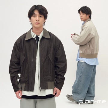 plain-me [軍風寬版] 拼接 外套 鋪棉外套 冬天外套 保暖外套 [PLN1187-261]