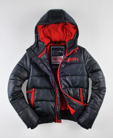 Superdry Women's Women's Polar Puffer Jacket Navy / Dark Navy/cherry - Size: S