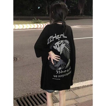 已售9642件💖赤道少女 純棉 短袖 T恤 美式復古 oversize 短袖上衣 上衣 下半身失蹤 寬鬆顯瘦 ins