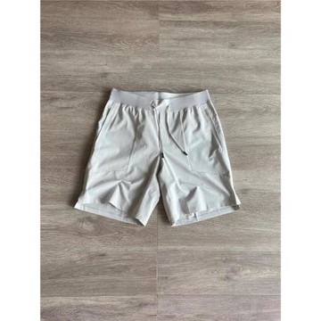 【GGG】LU感LTT 夏季7寸男士運動輕薄速干透氣健身休閑壓膠四分褲