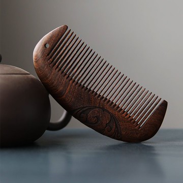 公司貨 免運 可開票 木梳子檀木天然實木小木梳子隨身便攜女生專用化妝梳創意精致禮物