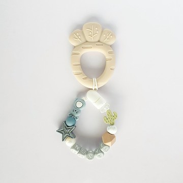 客製化 jason 兔子 星星 仙人掌 米色胡蘿蔔固齒器