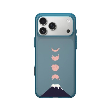 iPhone 17 Pro Max Clear (相機按鈕) 夜幕藍 - ilovedoodle (Lim Heng Swee) - Cat Landscape - 月光倒影