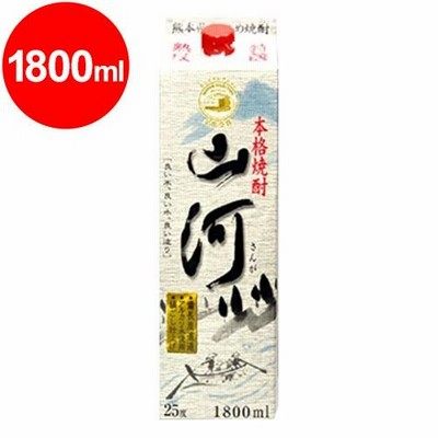 山河パック　米焼酎　25度　1800ml