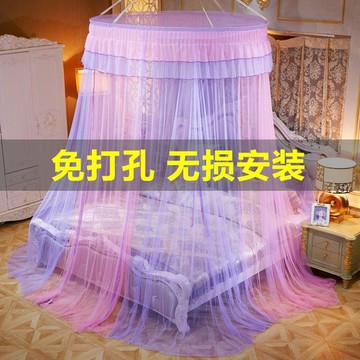 桃園出貨✨圓頂免安裝蚊帳1.5m落地吊頂1.8雙人家用加密1/1.2米牀公主風蚊帳