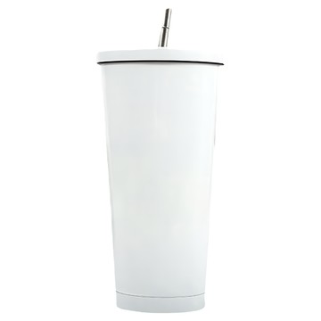 STARSTART. 環保吸管杯 750ML  304不鏽鋼杯芯  4-6小時保溫保冷  亮白色  1個