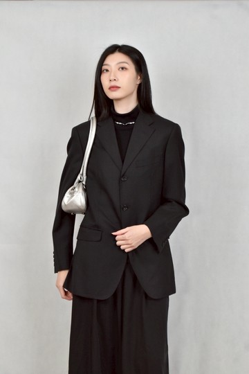 (S) burberry黑色條紋西裝外套