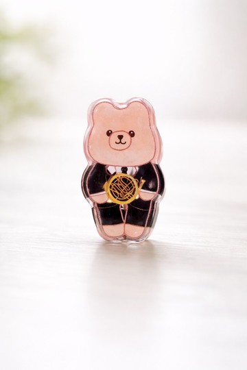 法國號西裝小熊 壓克力磁鐵夾
