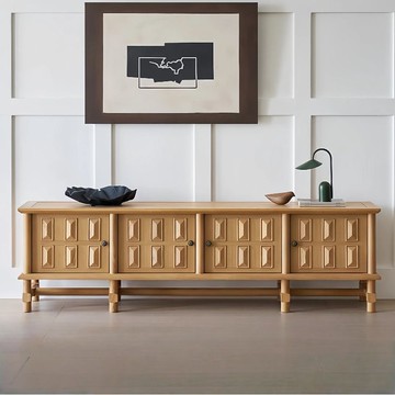 免運 附發票 超低價 工廠直銷 新款法式復古原木電視機櫃家用客廳實木抽屜櫃中古風儲物櫃子 快速發貨