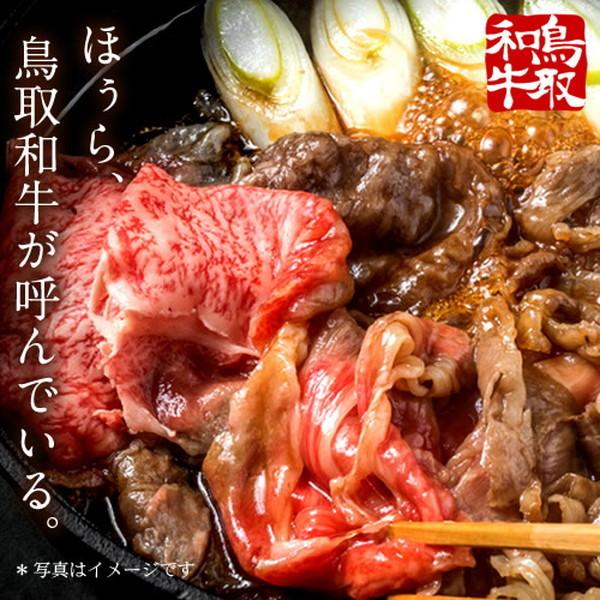 送料無料 鳥取和牛 すき焼き肉 黒毛和牛 赤身スライス［肩・うで］500g すきやき鍋 牛肉［お歳暮 ギフト プレゼント］