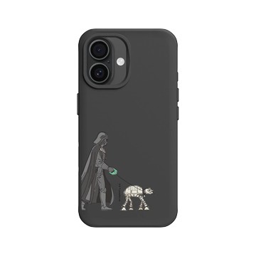 iPhone 16 SolidX 黑 - 迪士尼-星際大戰 Star Wars - 黑武士-散步-幽默系列